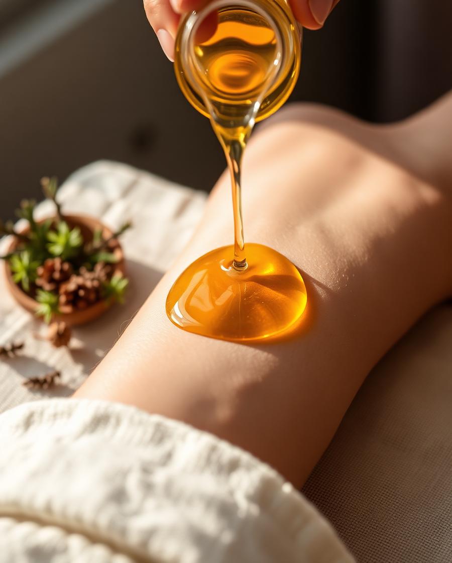 Detal — olejek aromaterapeutyczny podczas zabiegu